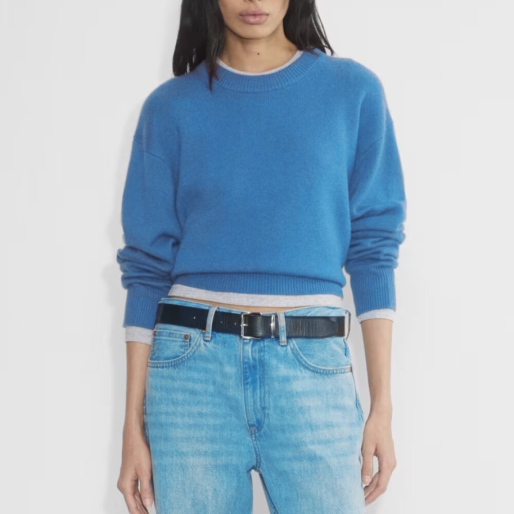 NWT ★: ARITZIA/TNA "Keely" Cashmere Sweater, Blue, S
